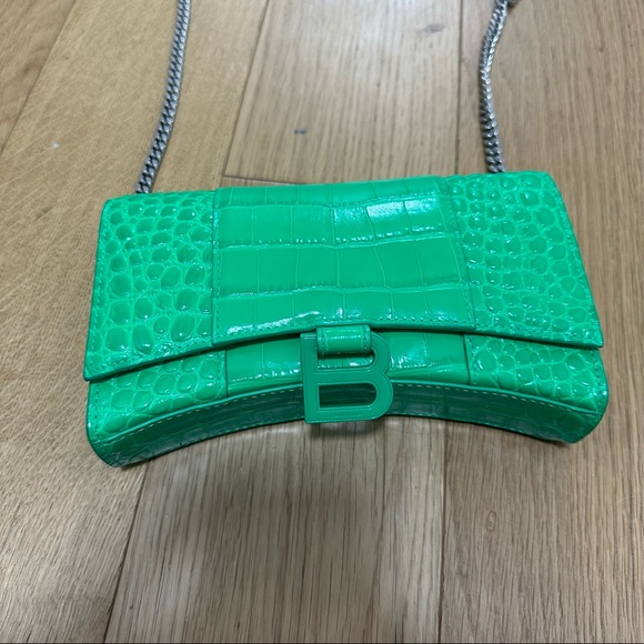 Balenciaga hourglass chain wallet crocodile embossed - Picture 12 of 12